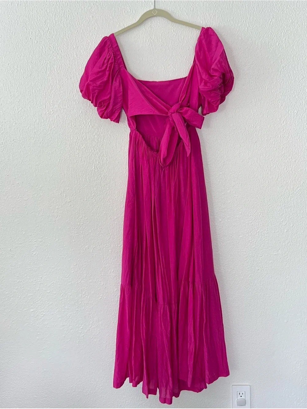Abercrombie & Fitch Emerson Drama Bow-Back Maxi Dress